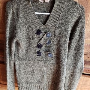 BKE olive green medium sweater